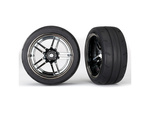 Traxxas koleso 1.9", disk split-spoke čierny chróm, pneu Response (2) (zadný)