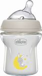 CHICCO Fľaša dojčenská sklo Natural Feeling 150 ml neutral 0m+