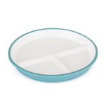 PETITE&amp;MARS Farfurie ceramică cu husă din silicon Teal Blue