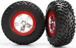 Traxxas koleso 2.2/3.0", disk SCT saténovo-červený, pneu SCT S1 (2)
