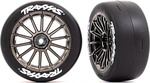 Traxxas kolo 2.0", disk multi-spoke čierny chróm, pneu slick (predné) (2)