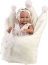 Llorens 73814 NEW BORN DIEVČATKO - realistická bábika bábätko s celovinylovým telom - 40 c