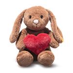 STEIFF Friends Hoppie rabbit – Love, brown plyšová hračka