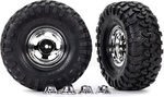 Traxxas kolo 2.2", disk s pokrievkami chrómovaný, pneu Canyon Trail (2)