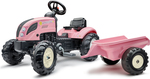 Falk šliapací traktor 2056L s prívesom Country Star - ružový