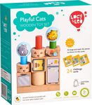 Lucy &amp; Leo 217 Verspielte Katzen - Holzpuzzle mit Schablonen