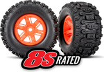 Traxxas kolo 4.3/5.7", disk oranžový, pneu Sledgehammer (pár)