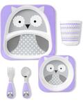 SKIP HOP Zoo Set regalo da pranzo in melamina Gufo Invernale 6 m+