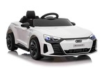 Elektrické autíčko Audi RS E-tron GT 12V, biele, široké jednomiestne sedadlo, 2,4 GHz diaľ