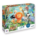 SENTOSPHERE Puzzle pentru copii Animale din savană 2x24 piese