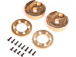 Axial kryt portálové nápravy se závažím, mosaz (122.4g/34.6g x 2), AF16P (pár): Gilamon AX