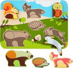 Lucy &amp; Leo 225 Lesné zvieratká -Drevené vkladacie puzzle 7 dielov