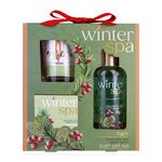 ACCENTRA Set za kupanje Winter Spa sa staklenim svijećnjakom Zimsko voće 100ml + 80g