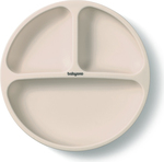BABYONO Assiette en silicone avec ventouse - beige 6m+