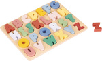 New Classic Toys Vkladacie drevené puzzle - farebná abeceda