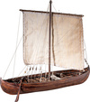 Dušok Vikingská loď Knarr 1:72 kit