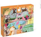 Janod Puzzle dotykové senzorické Zvieratká v ZOO s textúrou 20 ks senzorické
