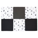 Tappetino da gioco pieghevole imbottito per bambini 5 in 1, Black&amp;White