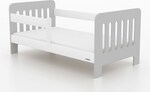 Gyerekágy korláttal New Baby ERIK 140x70 cm fehér-szürke