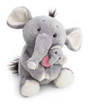 NICI peluche Elefante 20 cm con cucciolo 6 cm - Little &amp; Me