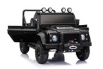Elektrické autíčko Land Rover Defender 110 SVX 12V, čierne, 4X4 pohon, LED svetlá, predné