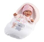 Llorens 63806 NEW BORN - muñeca bebé realista con sonidos y cuerpo de tela suave