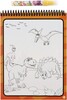 Magische Wassermalerei/Bleistiftblock Dinosaurier, 4 Blatt
