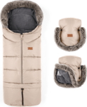 PETITE&amp;MARS Set zimný fusak Arctic 4v1 + rukavice na kočík Furry Rose Petal