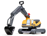 Falk Volvo Digger plne kĺbový s otvárateľným sedadlom