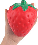 Антистресова мачкаща squishy играчка гниотек ягода джъмбо 15 см