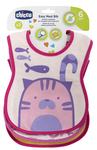 CHICCO Baumwoll-Lätzchen wasserdicht - pink 2Stk., 6m+