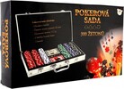 Poker sada 300ks + karty + kocky v hliníkovom kufríku 40x24x8cm