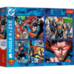 Trefl Puzzle 4x250 Supermanova odvaha