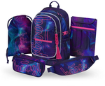 BAAGL SET 5 Core Nova: Rucksack, Federmäppchen, Beutel, Gürteltasche, Laptop-Hülle GRS