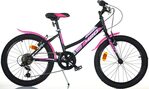 Dino Bikes - Vélo pour enfants 20" 420D-04SC -AURELIA noir-rose avec vitesses