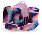 BAAGL SET 5 Cubic Lyra: Rucksack, Federmäppchen, Beutel, Bauchtasche, Notebookhülle GRS