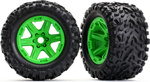 Traxxas koleso 3.8", disk zelený, pneu Talon EXT (pár)