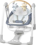 INGENUITY Hojdačka konvertibilná s melódiou Swing 'n Go Chambray 0m+ do 9kg