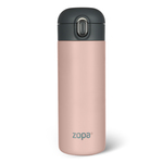 Termoska na tekutiny so silikónovým držiakom 400 ml, Candy pink