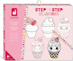 Janod Atelier Step by step Kreativní sada Kreslení krok za krokem Kawai