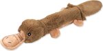 Hračka Dog Fantasy Recycled Toy kačka s PET fľašou pískacia so šuštiacim chvostom 55cm