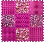 Ortek Masážna ortopedická podložka Puzzle "Mix" 9 prvkov Ružová