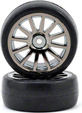 Traxxas koleso, disk 12-spoke čierny, pneu slick (2)