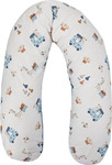 EKO Coussin d'allaitement Velvet Giraffe bleu 180 cm