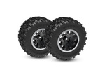Traxxas roată 2.1/2.6", disc negru, anvelopă Sledgehammer (față) (2)