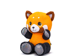 Panda rouge en peluche 16,5cm assise