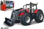 Bburago 10cm Farmtraktor Massey Ferguson 87405 mit Frontlader