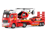 Feuerwehr-Auto, Zugmaschine und Hubschrauber mit Effekten Set 55 cm