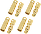 Konektor pozlátený 4.0mm krátky (4 páry)