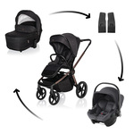 Kolica Move Cross 5X + autosjedalica Baby-Safe Core, Quartz Black